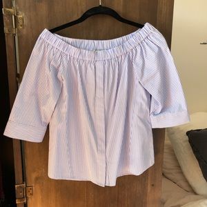 Club Monaco Off Shoulder Striped Top size S